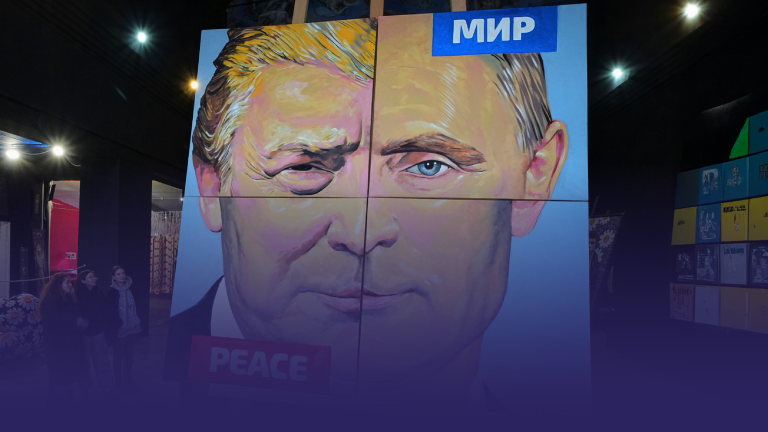 Russian Artist Revives Trump-Putin Painting as Leaders Prepare for Talks