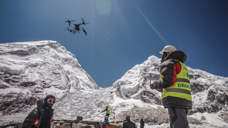 Drones Tackle Waste on Mount Everest