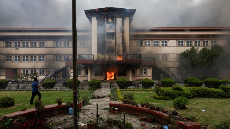 Nepal’s Parliament Set on Fire as PM Resigns Amid Deadly Protests