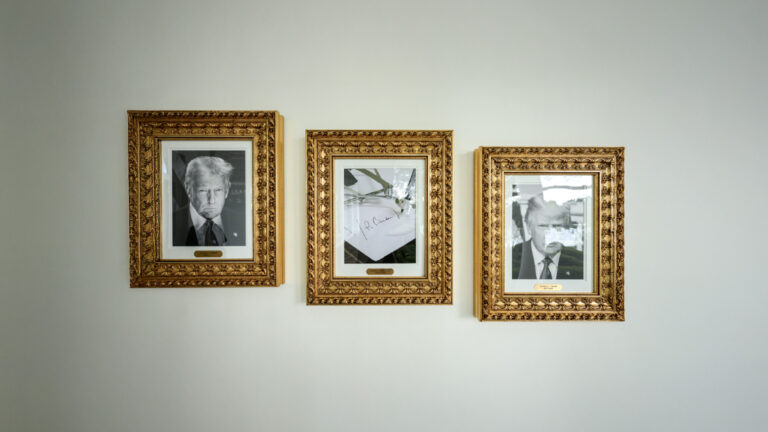 Trump Mocks Biden in White House Portrait Display With Autopen Photo