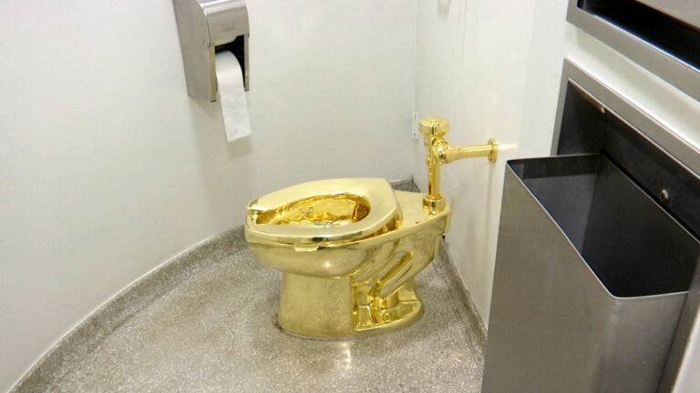 Gold Toilet with Connection to President Trump Sold for $12.1 Million