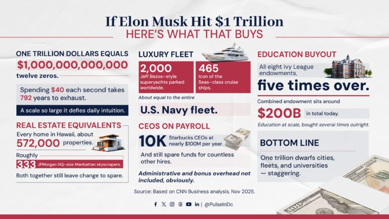If Elon Musk Hit $1 Trillion — Here’s What That Buys