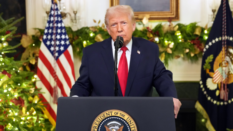 Trump Defends Economy and Announces Bonus for Service Members