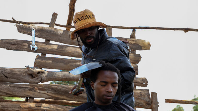 Shovel Barber: The Kenyan Star Cutting Hair with Unusual Tools