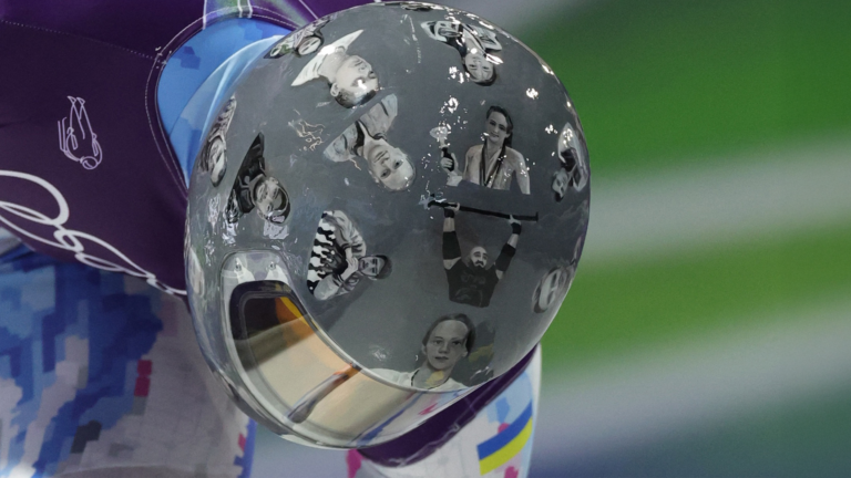 Ukrainian Olympian Risks It All Over Helmet Tribute
