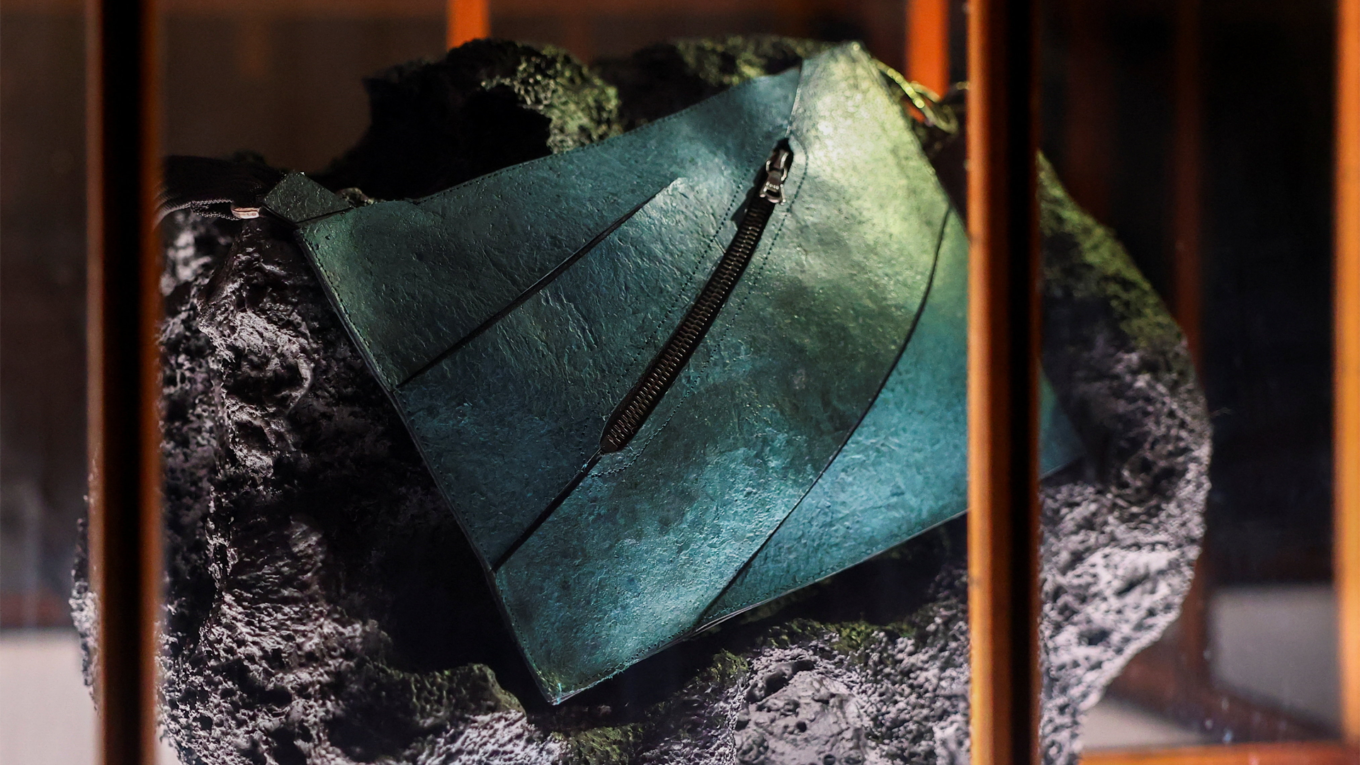 A “T. rex leather” bag? Scientists say they made one